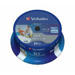 Verbatim Blu-ray Wide Inkjet Printable Single layer 6x 25GB 25 Packa Axel