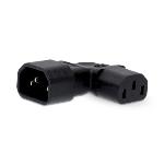 Nedis Extension Plug | IEC-320-C13 | IEC-320-C14 | Vinklat höger | Nickelplaterad | PVC | Svart | Låda | 1 st.