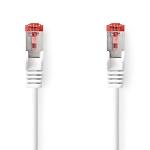 Nedis CAT6 Nätverkskabel | RJ45 hane | RJ45 hane | S/FTP | 0.15 m | Rund | LSZH | Vit | Label