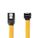 Nedis SATA kabel | 6 Gbps | SATA 7-Pin Hona | SATA 7-Pin Hona | Nickelplaterad | 0.50 m | Platt | PVC | Gul | Låda