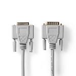 Nedis Serie Kabel | D-SUB 15-Pin Hane | D-SUB 15-Pin Hona | Nickelplaterad | 3.00 m | Rund | PVC | Elfenben | Plastpåse