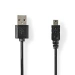 Nedis Aktiv USB-kabel | USB 1.1 / USB 2.0 | USB-A Hane | USB-A Hona | 480 Mbps | 25.0 m | Rund | Nickelplaterad | PVC | Koppar | Plastpåse