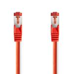 Nedis Cat 6 kabel | RJ45 hane | RJ45 hane | S/FTP | 10.0 m | Rund | LSZH | Röd | Plastpåse
