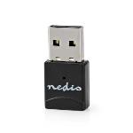 Nedis Nätverks dongle | Wi-Fi | AC600 | 2.4/5 GHz (Dual Band) | USB2.0 | Wi-Fi hastighet total: 600 Mbps | Windows 10 / Windows 11 / Windows 8