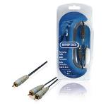 Bandridge Subwoofer Audiokabel RCA hane - 2x RCA Hane 2.00 m Blå