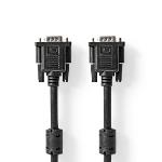 Nedis VGA-kabel | VGA Hane | VGA Hane | Nickelplaterad | Maximal upplösning: 1280x768 | 2.00 m | Rund | ABS | Svart | Label