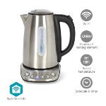 Nedis SmartLife Vatten kokare | Wi-Fi | 1.7 l | Rostfritt stål | 70,80,90,100 °C | Temperatur indikator | Roterbar 360 grader | Dolt värmeelement | Strix® kontroll | Android- / IOS