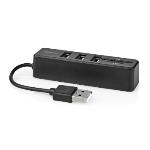 Nedis USB-hubb | 1x USB-A | 3x USB A hona | 5-Port port(s) | USB 2.0 | USB ström | SD & MicroSD
