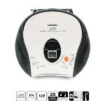 Lenco Bärbar stereo FM-radio med CD Vit