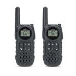 Nedis Walkie-talkie Set | 2 handenheter | Upp till 10 km | Frekvens kanaler: 8 | PTT / VOX | Upp till 3 timmar | Hörlursuttag | Svart