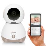 Alecto Wi-Fi babyvakt med kamera Vit/Taupe