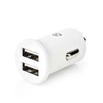 Nedis Billaddare | 2x 2.4 A | Antal utgångar: 2 | Port typ: 2x USB-A | | 12 W | Single Voltage Output