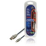 Bandridge USB 2.0-Kabel USB A hane - Mini B hankontakt Rund 2.00 m Blå