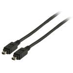 Valueline FireWire 400-Kabel FireWire 4-Pin Hane - FireWire 4-Pin Hane 2.00 m Svart