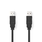Nedis Flat kabel 1,00 m för USB 2.0, USB A hane - USB A hane