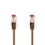 Nedis CAT6 Nätverkskabel | RJ45 hane | RJ45 hane | S/FTP | 10.0 m | Rund | LSZH | Brun | Plastpåse