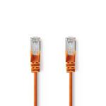 Nedis Cat 5e kabel | SF/UTP | RJ45 (8P8C) Hane | RJ45 (8P8C) Hane | 2.00 m | Rund | PVC | Orange | Plastpåse