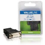 Valueline High Speed HDMI med Ethernet Adapter HDMI Kontakt - DVI-D 24+1p hona Svart
