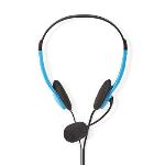 Nedis PC headset | On-Ear | Stereo | 2x 3.5 mm | Vikbara Mikrofon | Blå