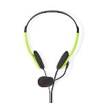 Nedis PC headset | On-Ear | Stereo | 2x 3.5 mm | Vikbara Mikrofon | 2.00 m | Grön