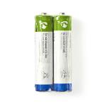 Nedis Zink-Carbon Batteri AAA | 1.5 V DC | Zinkkol | 2-krympförpackning | R03 | Olika enheter | Blå / Grön / Vit
