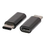 Valueline USB 2.0 Adapter USB-C Hane - USB Micro B hona Svart
