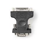 Nedis VGA-adapter | VGA Hane | DVI-I 24+5-Pin Hona | Nickelplaterad | Rak | ABS / Metall | Svart | Blister