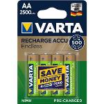Varta Laddningsbara NiMH-batteri AA 1.2 V 2500 mAh 4-Blister