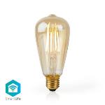 Nedis SmartLife LED vintage lampa | Wi-Fi | E27 | 500 lm | 5 W | Varm Vit | 2200 K | Glas | Android- / IOS | ST64 | 1 st.