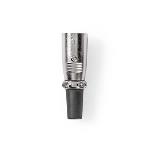 Nedis XLR-kontakt | Rak | Hane | Nickelplaterad | Lödning | Kabel input diameter: 7.0 mm | Metall | Silver | 25 st. | Plastpåse