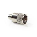 Nedis PL259 Kontakt | Rak | Hane | Nickelplaterad | 75 Ohm | Löda | Kabel input diameter: 7.0 mm | Metall | Silver | 25 st. | Kuvert