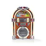 Nedis Jukeboxradio i bordsmodell FM/AM-radio och CD-spelare 3 W brun