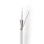 Nedis Koaxialkabel på Bobin | RG59U | 75 Ohm | Dubbelskärmad | ECA | 100.0 m | Koax | PVC | Vit | Rulle