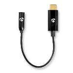 Nedis USB-C- Adapter | USB 3.2 Gen 1 | USB-C- Hane | 3.5 mm Hona | 0.15 m | Rund | Nickelplaterad | PVC | Svart | Låda