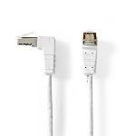 Bandridge CAT6 F/UTP-nätverkskabel RJ45 hane - RJ45 hane, vinklad 2.00 m vit