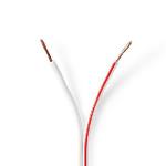 Nedis Högtalarkabel | 2 x 1.50 mm² | CCA | 100.0 m | Rund | PVC | Vit | Emballage
