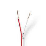 Nedis Högtalarkabel | 2x 0.75 mm² | CCA | 15.0 m | Rund | PVC | Vit | Emballage