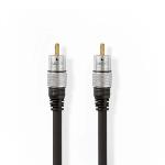 Nedis Digital Audio Kabel | RCA Hane | RCA Hane | Guldplaterad | 1.50 m | Rund | PVC | Antracit | Låda