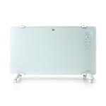 Nedis Glaspanel till element | 1000 / 2000 W | 2 Värmeinställningar | Justerbar termostat | Fjärrkontroll | IP24 | Vit
