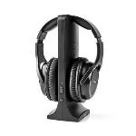 Nedis Trådlösa TV-hörlurar | RF | Over-Ear | Maximal batteritid: 22 hrs | 80 m | Digitalt ljud | Batteri docka | Balans kontroll | Svart