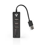 Nedis USB-hubb | 3 portar | USB 2.0 | SD/MicroSD-kortläsare | Svart