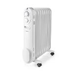 Nedis Portabelt oljeelement | 800 / 1200 / 2000 W | 9 Fenor | Justerbar termostat | 3 Värmeinställningar | Skydd för att ramla | Vit