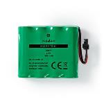 Nedis Laddningsbara Ni-MH batteripaket | 4.80 V | NiMH | NiMH Batteripaket | Uppladdningsbara | 1100 mAh | Förladdad | Antal batterier: 1 st. | Plastpåse | N/A | 2-Fas Telefon Anslutning | Grön