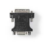 Nedis DVI adapter | DVI-D 24+1-Pin Hane | VGA hona 15p | Nickelplaterad | Rak | PVC | Svart | Låda