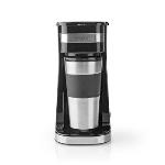 Nedis Kaffebryggare | Maxkapacitet: 0.4 l | Antal koppar på en gång: 1 | Silver / Svart