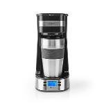 Nedis Kaffebryggare | Maxkapacitet: 0.4 l | Antal koppar på en gång: 1 | Slå på timern | Silver / Svart