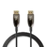 Nedis Aktiv optisk Displayport-kabel | DisplayPort 1.4 | DisplayPort Hane | DisplayPort Hane | 32.4 Gbps | 15.0 m | Rund | PVC | Svart | Presentbox