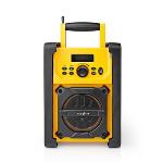 Nedis FM-radio | Bordsdesign | FM | Batteridriven / Strömadapter | Digital | 15 W | Skärmstorlek: 2.2 " | Blå Vit Skärm | Bluetooth® | IPX5 | Bärhandtag | Gul / Svart