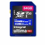 Integral High Speed SDHC/XC V30 UHS-I U3 64GB SD memory card