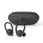 Nedis Fullt Trådlösa hörlurar | Bluetooth® | Maximal batteritid: 4 hrs | Tryck på Kontroll | Batteri hölje | Inbygd mikrofon | Stöd för röststyrning | Öron krokar | Svart